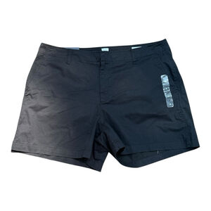Gap Womens Size 18 Black 5" Inseam Mid Rise Downtown Khaki Shorts NWT